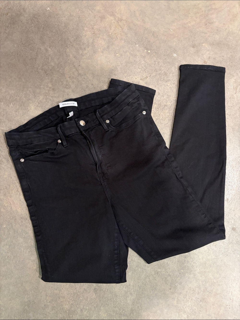 Good American Black Skinny Jeans Size 14/32